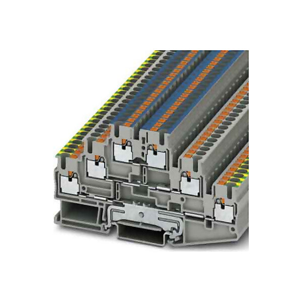 Phoenix Contact Schutzleiter-Reihenklemme 5,2 mm, grau PT 2,5-PE/L/N